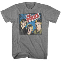 Thumbnail for THE POLICE-COMIC-ISH-GRAPHITE HEATHER ADULT S/S TSHIRT