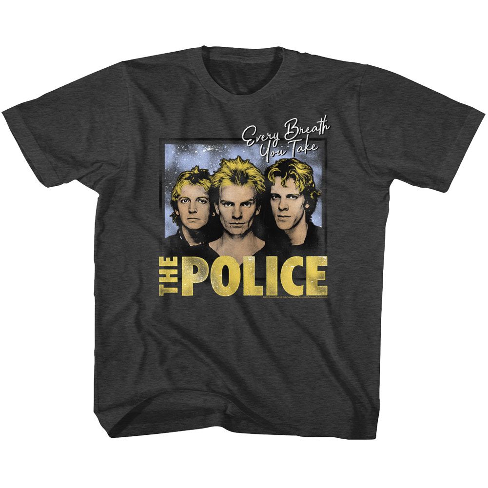 THE POLICE-EVERY BREATH-VINTAGE SMOKE YOUTH S/S TSHIRT