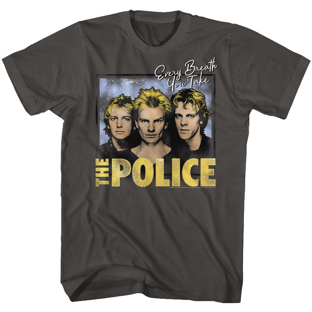 THE POLICE-EVERY BREATH-SMOKE ADULT S/S TSHIRT