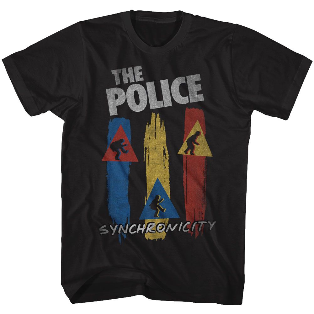 THE POLICE-SYNCHRO-BLACK ADULT S/S TSHIRT