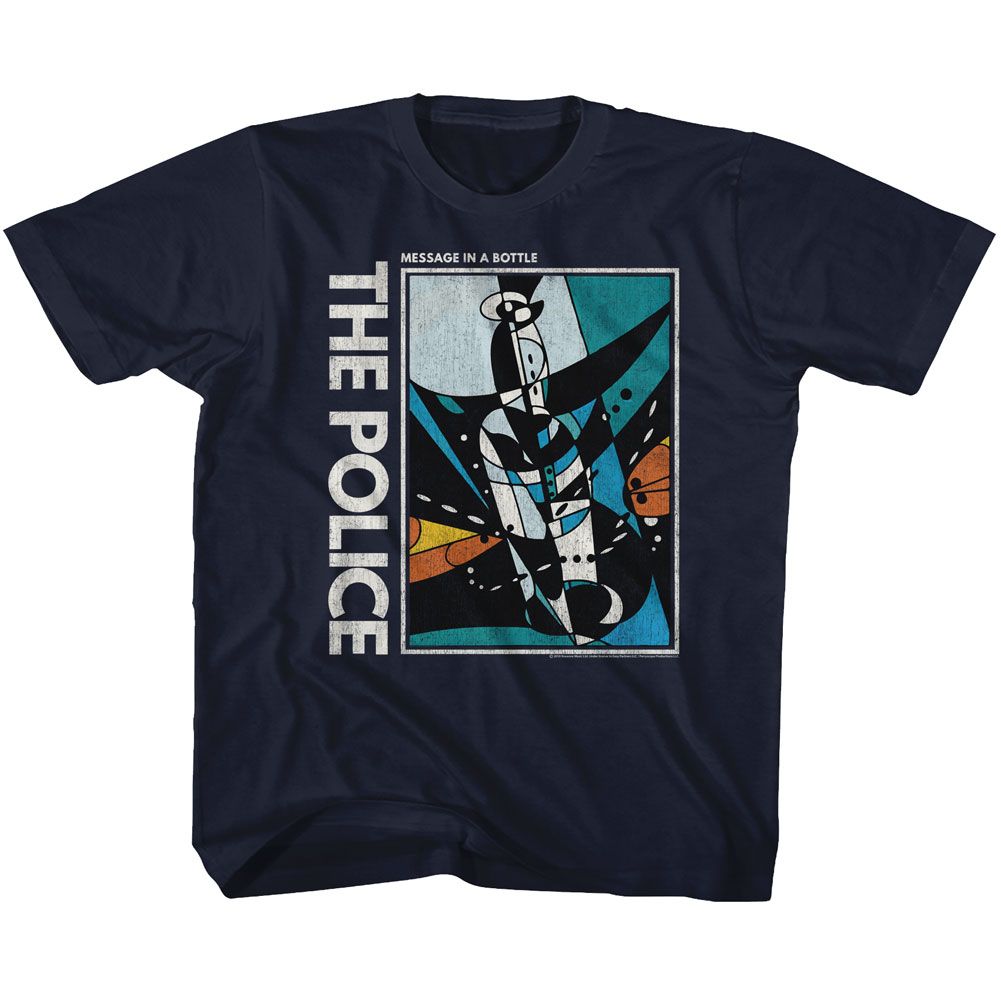 THE POLICE-MESSAGE IN A BOTTLE-NAVY TODDLER S/S TSHIRT