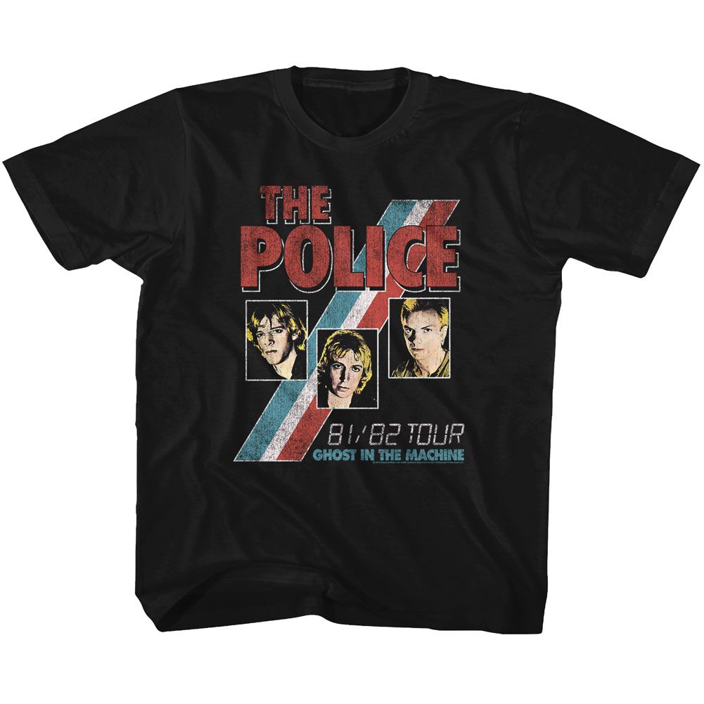 THE POLICE-GHOST IN THE MACHINE-BLACK TODDLER S/S TSHIRT