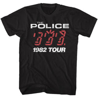 Thumbnail for THE POLICE-82 TOUR-BLACK ADULT S/S TSHIRT
