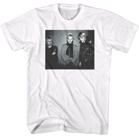 Thumbnail for THE POLICE-THE POLICE BW AGAINST WALL-WHITE ADULT S/S TSHIRT