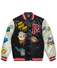 Thumbnail for Popeye Pow Satin Bomber W/ Chenille