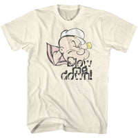 Thumbnail for POPEYE-BLOW ME DOWN-NATURAL ADULT S/S TSHIRT