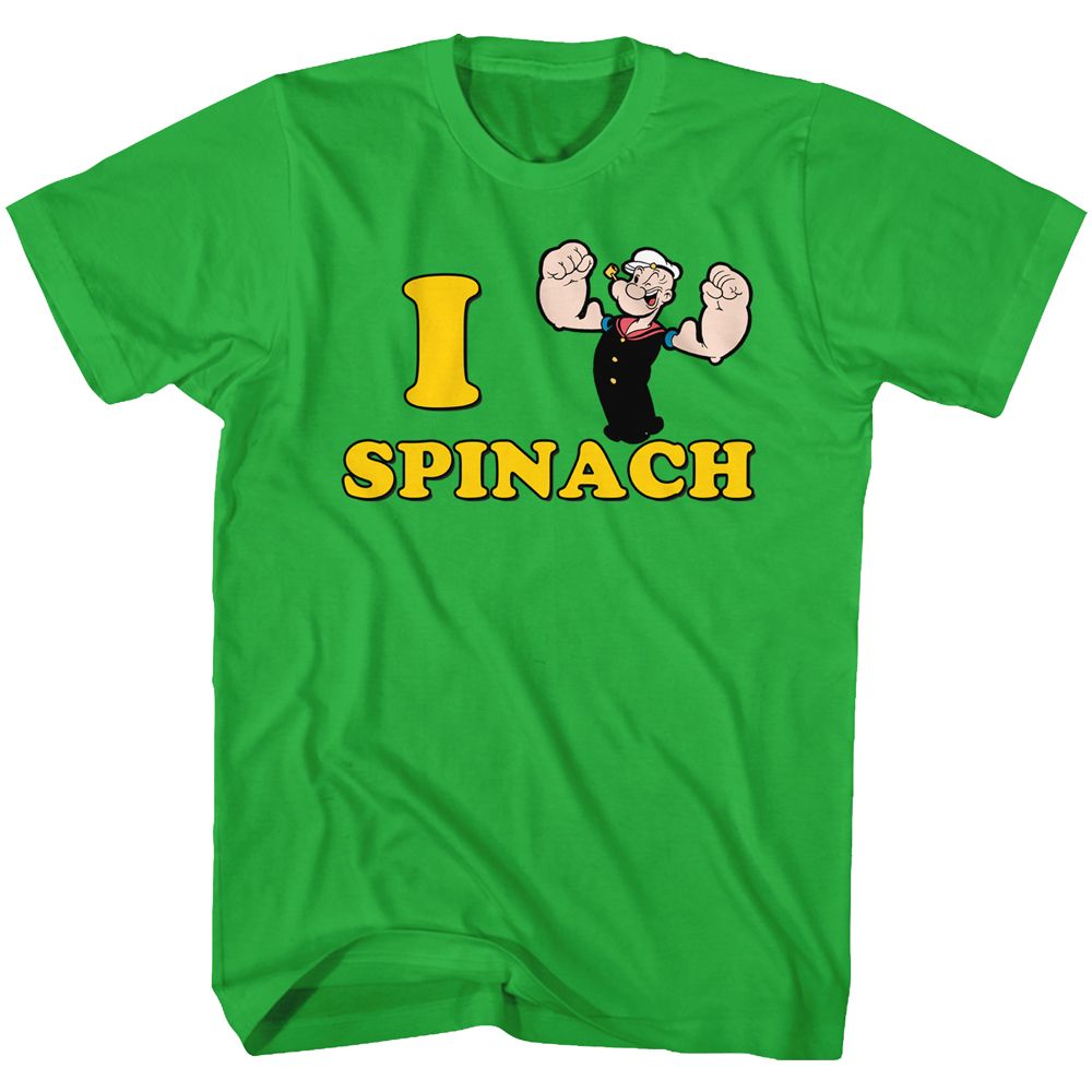 POPEYE-I <3 SPINACH-KELLY ADULT S/S TSHIRT