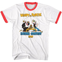 Thumbnail for POPEYE-EATING CONTEST-WHITE/RED ADULT S/S RINGER TSHIRT