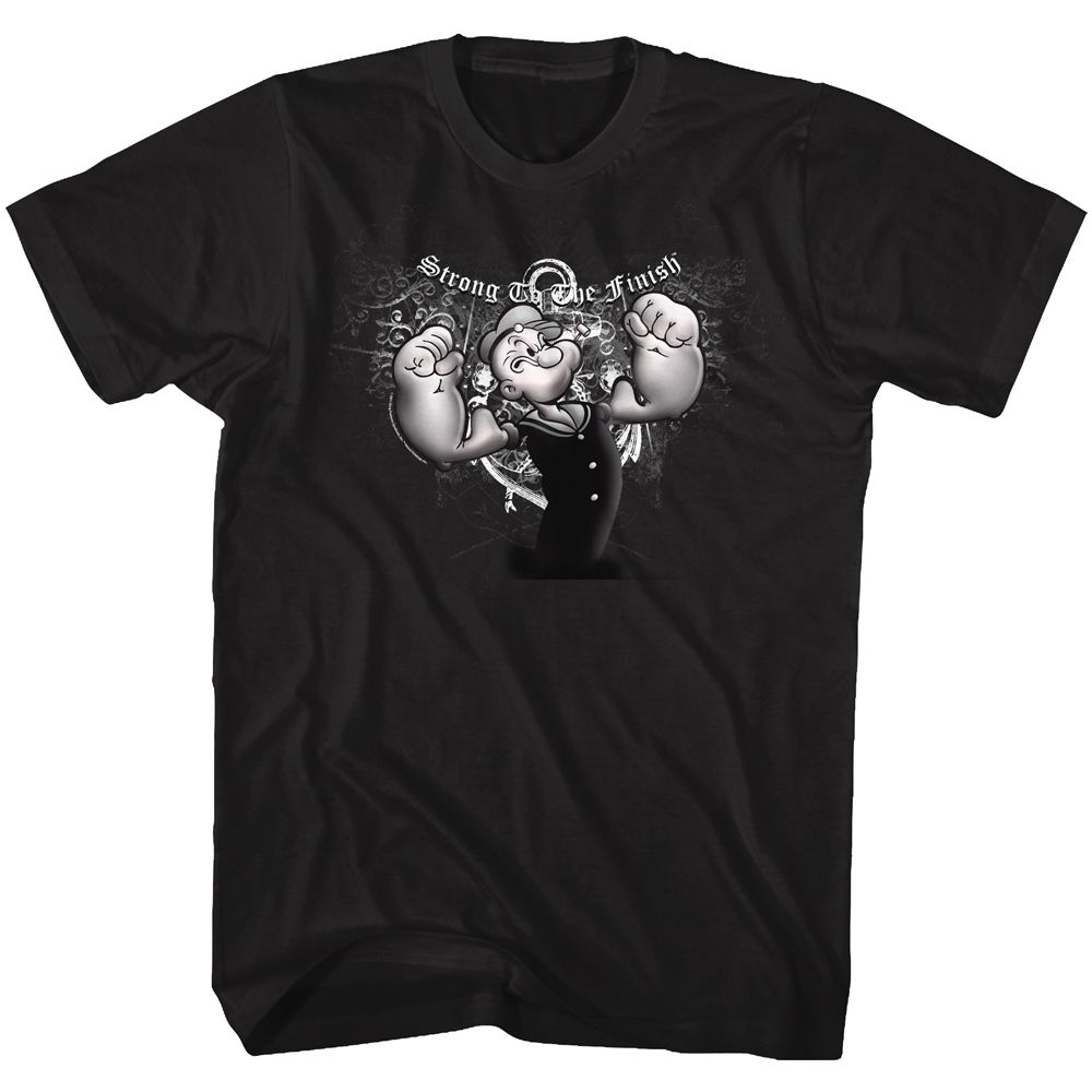POPEYE-SP-BLACK ADULT S/S TSHIRT