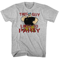 Thumbnail for POPEYE-PARTEE-GRAY HEATHER ADULT S/S TSHIRT