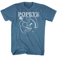 Thumbnail for POPEYE-POPEYE-INDIGO HEATHER ADULT S/S TSHIRT