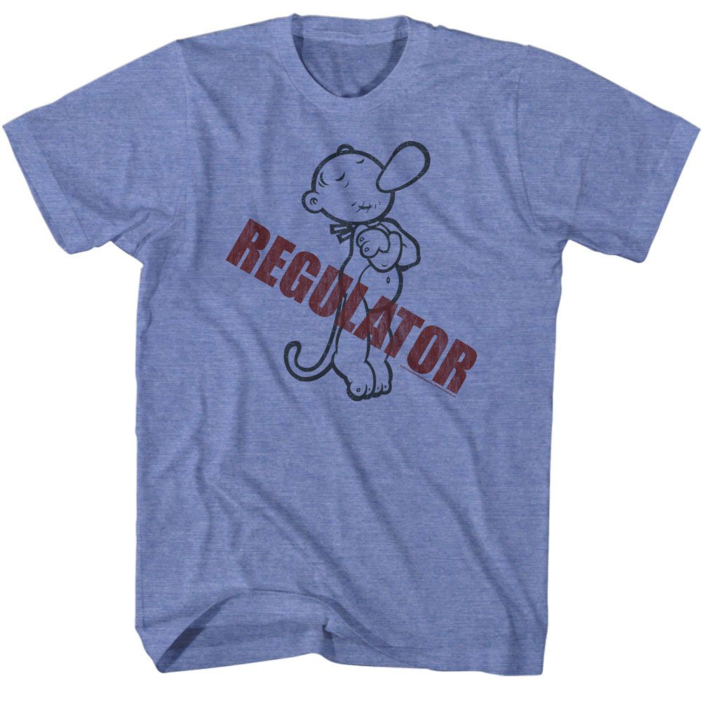POPEYE-REGULATOR-LIGHT BLUE HEATHER ADULT S/S TSHIRT