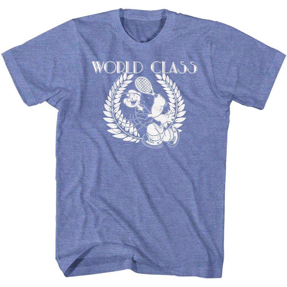 POPEYE-WOP-LIGHT BLUE HEATHER ADULT S/S TSHIRT