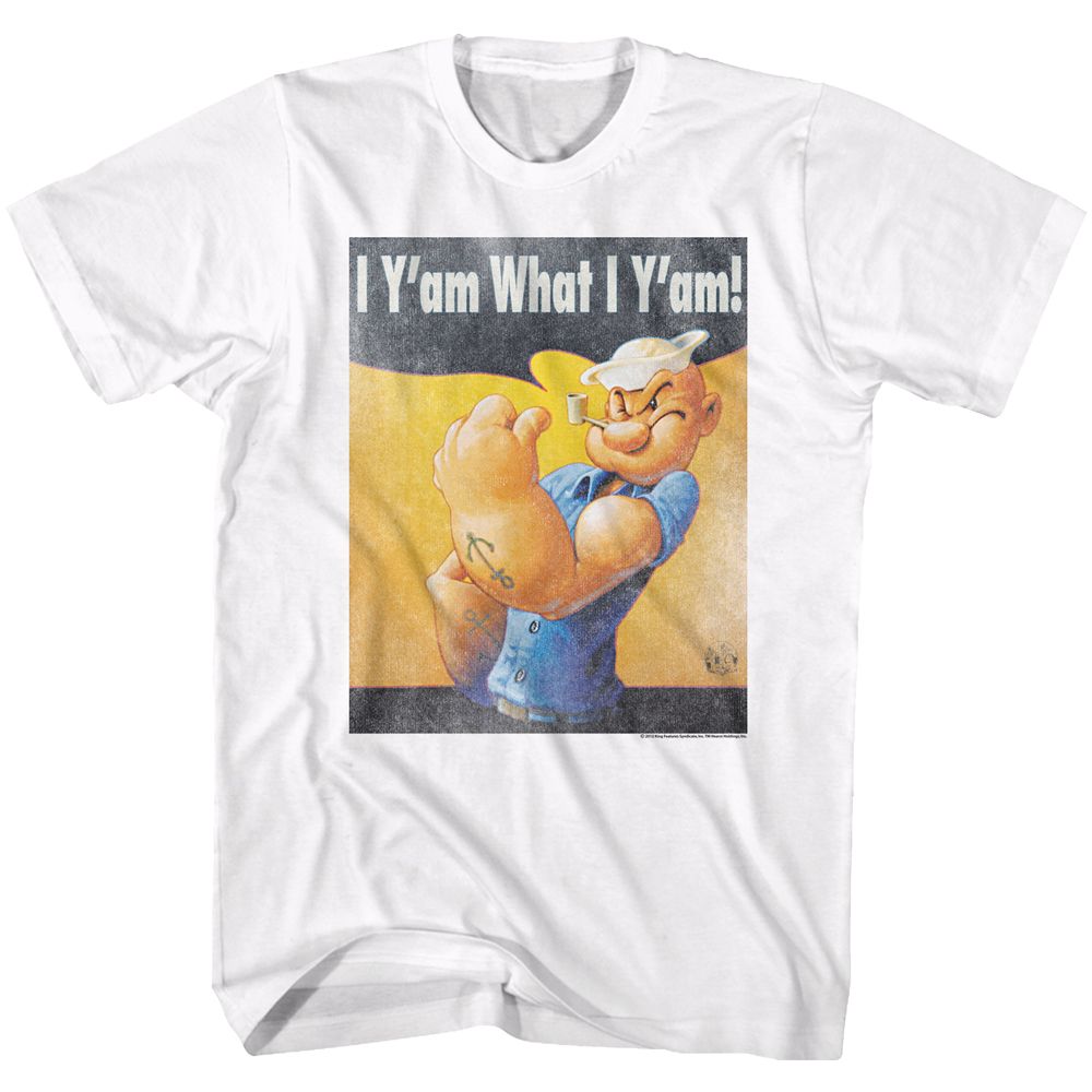 POPEYE-GUESS WHAT-WHITE ADULT S/S TSHIRT