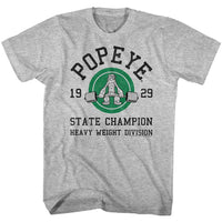 Thumbnail for POPEYE-HEAVY WEIGHT-GRAY HEATHER ADULT S/S TSHIRT