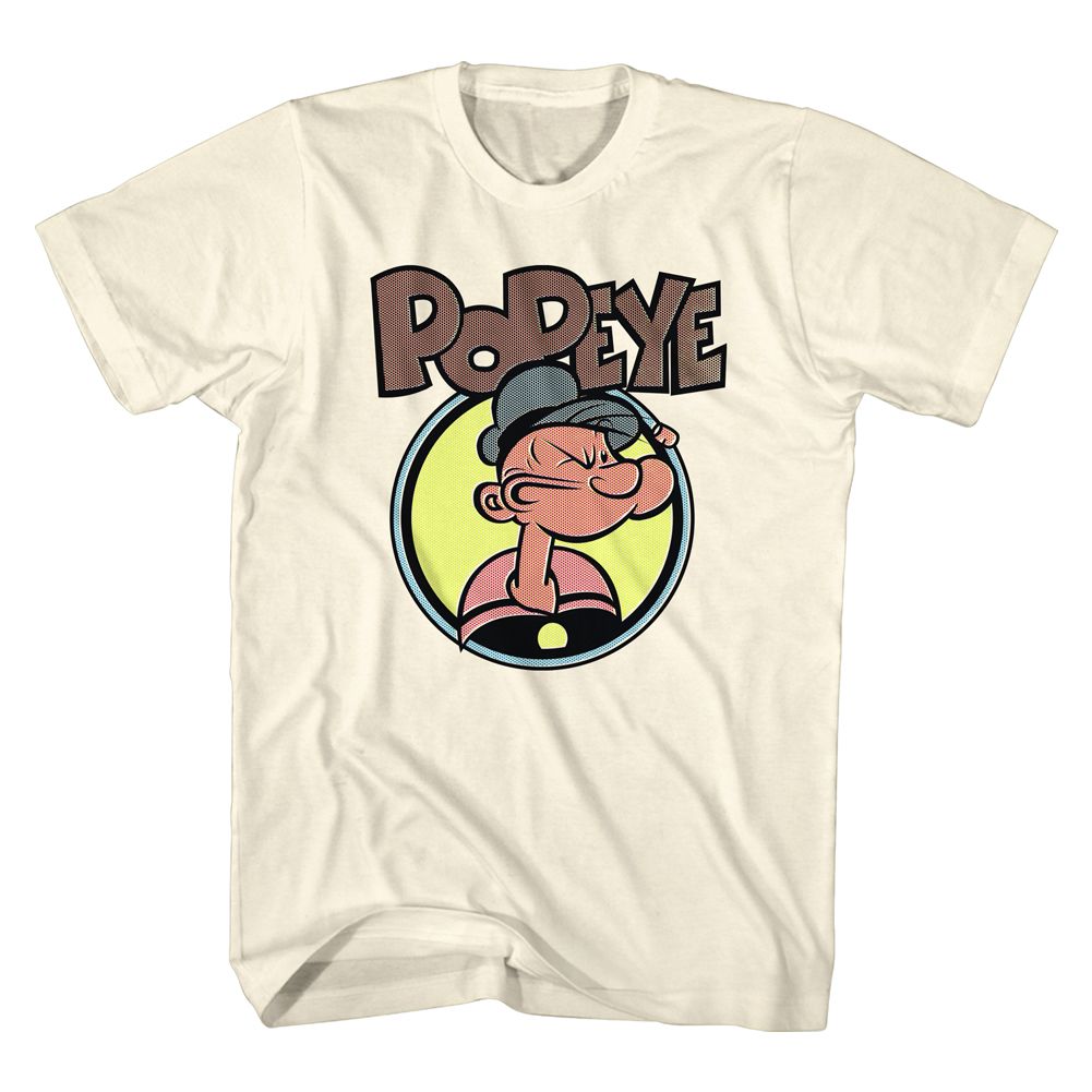 POPEYE-DOTS-NATURAL ADULT S/S TSHIRT