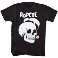 Thumbnail for POPEYE-POP SKULL-BLACK ADULT S/S TSHIRT