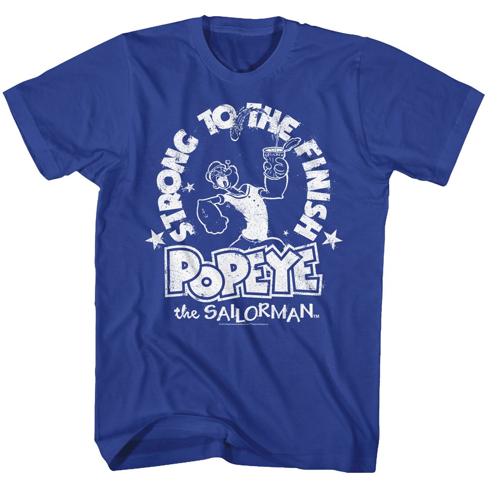POPEYE-WHITENESS-ROYAL HEATHER ADULT S/S TSHIRT