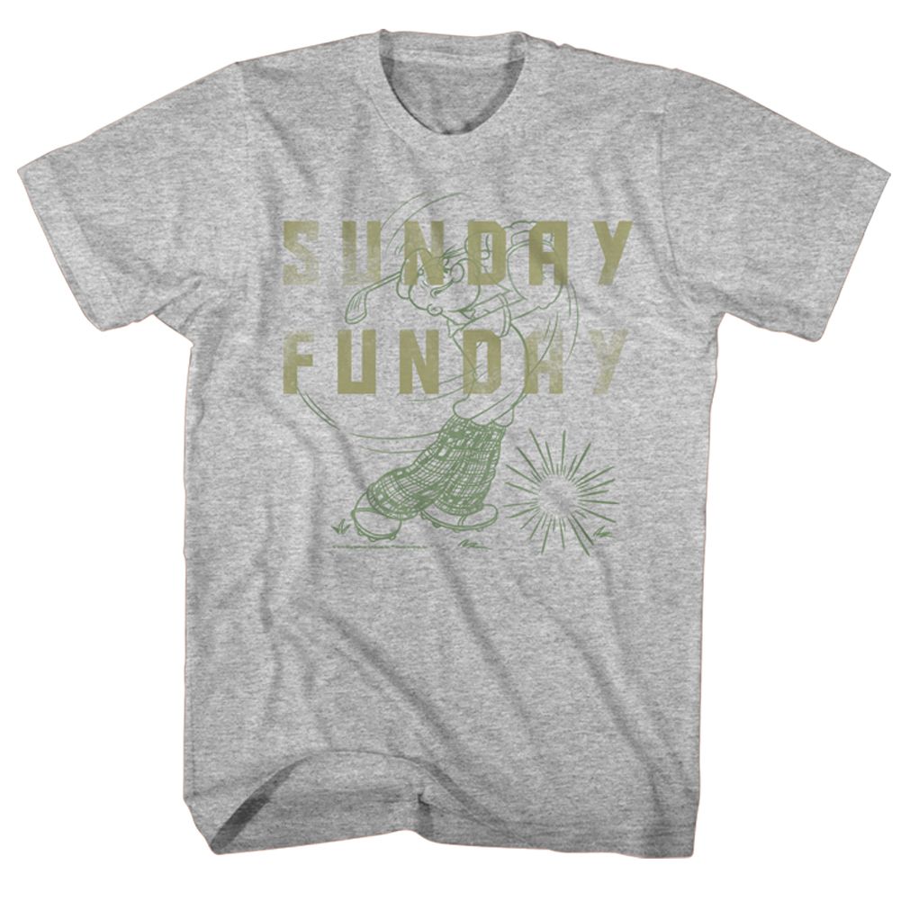 POPEYE-SUNDAY-GRAY HEATHER ADULT S/S TSHIRT