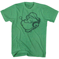 Thumbnail for POPEYE-HEADPHONES-KELLY HEATHER ADULT S/S TSHIRT