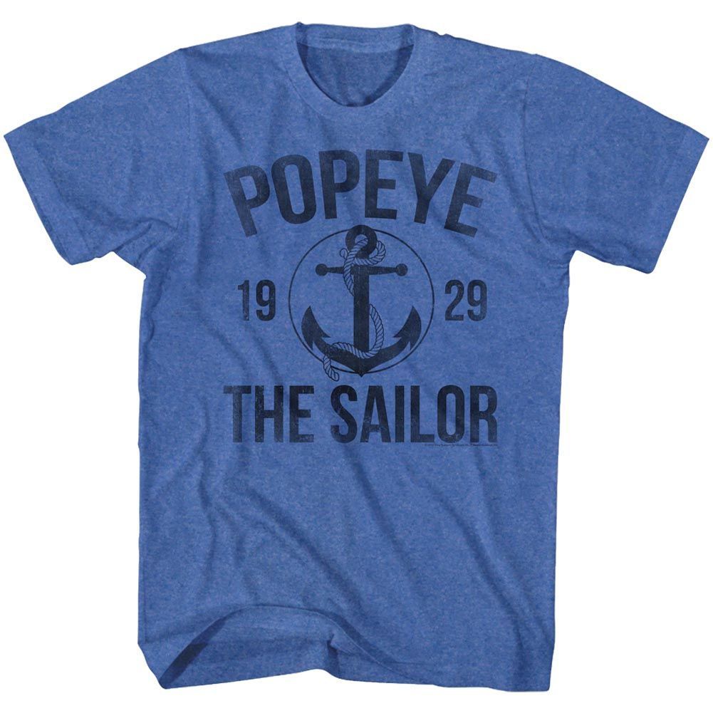 POPEYE-ANCHOR-ROYAL HEATHER ADULT S/S TSHIRT
