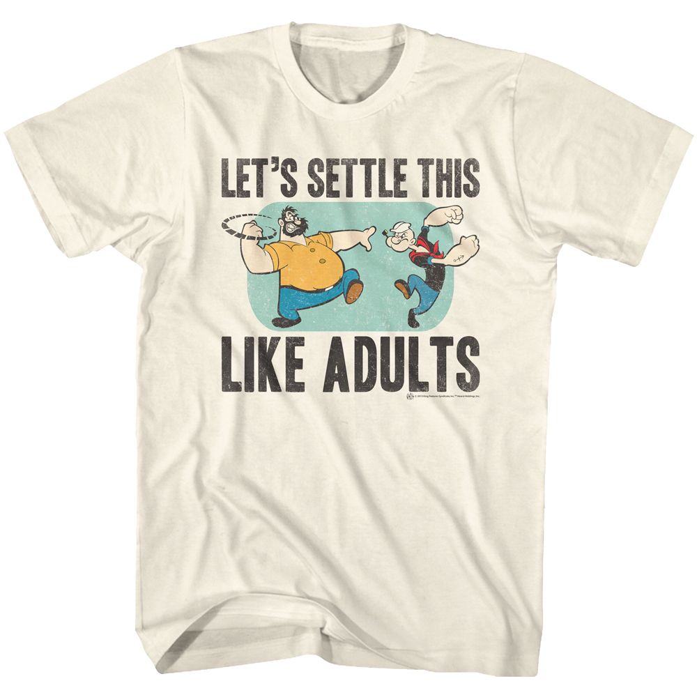 POPEYE-PUNCHIN-NATURAL ADULT S/S TSHIRT