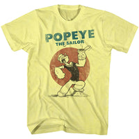 Thumbnail for POPEYE-STILL4SAIL-YELLOW HEATHER ADULT S/S TSHIRT