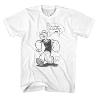 Thumbnail for POPEYE-SAILORMAN-WHITE ADULT S/S TSHIRT