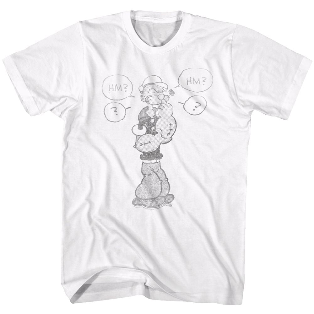 POPEYE-COMICISH-WHITE ADULT S/S TSHIRT