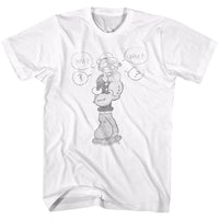 Thumbnail for POPEYE-COMICISH-WHITE ADULT S/S TSHIRT