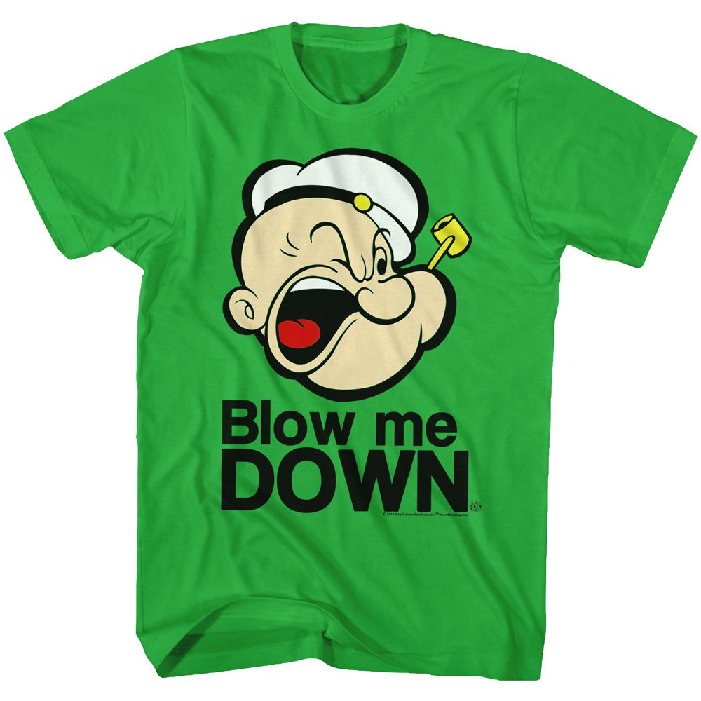 POPEYE-BLOW ME DOWN-KELLY ADULT S/S TSHIRT