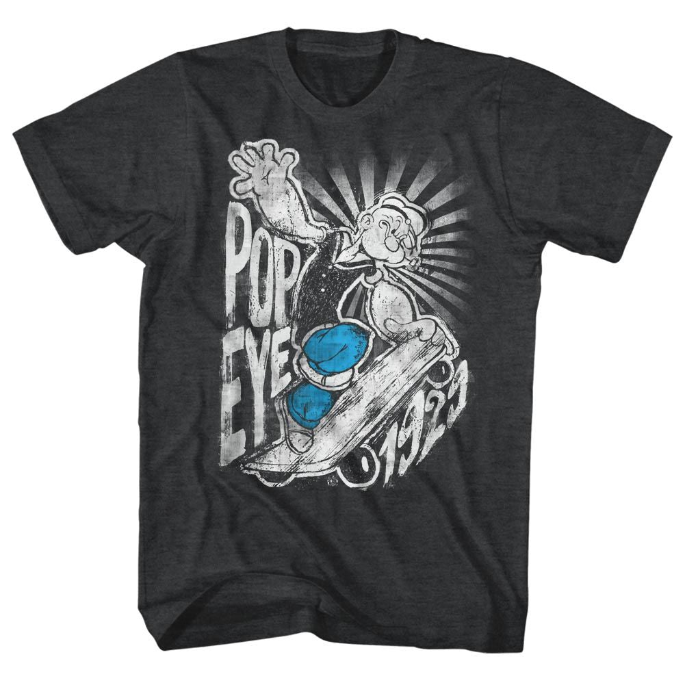POPEYE-RADICAL-BLACK HEATHER ADULT S/S TSHIRT