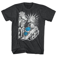 Thumbnail for POPEYE-RADICAL-BLACK HEATHER ADULT S/S TSHIRT