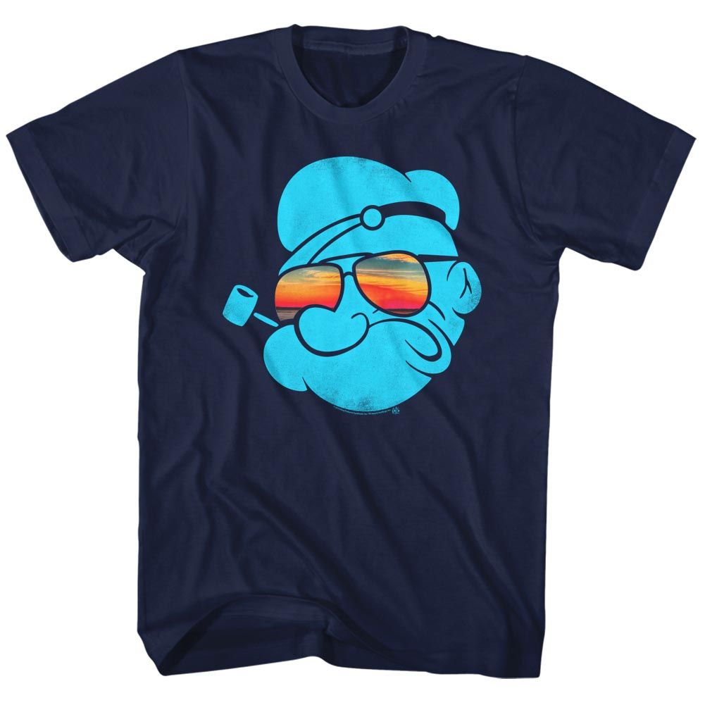 POPEYE-AVIATORS-NAVY ADULT S/S TSHIRT