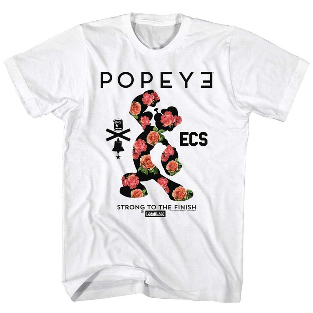 POPEYE-POPEYE FLOWERMAN-WHITE ADULT S/S TSHIRT