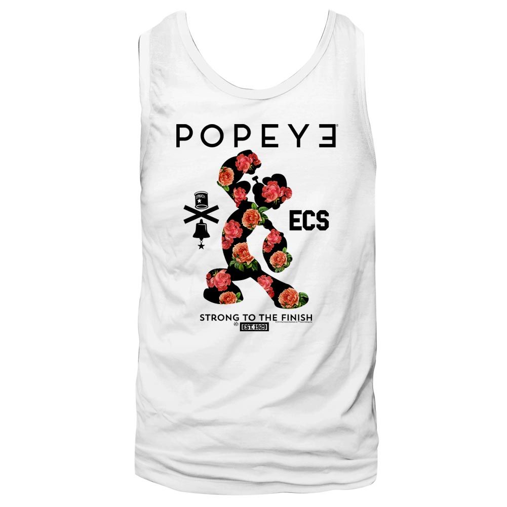 POPEYE-FLOWERMAN-WHITE ADULT TANK
