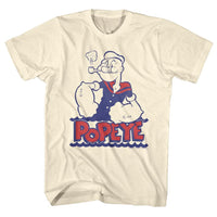Thumbnail for POPEYE-WAH-NATURAL ADULT S/S TSHIRT