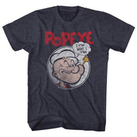 Thumbnail for POPEYE-YAM-NAVY HEATHER ADULT S/S TSHIRT