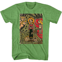 Thumbnail for POPEYE-MOSAIC OLIVE-KELLY HEATHER ADULT S/S TSHIRT