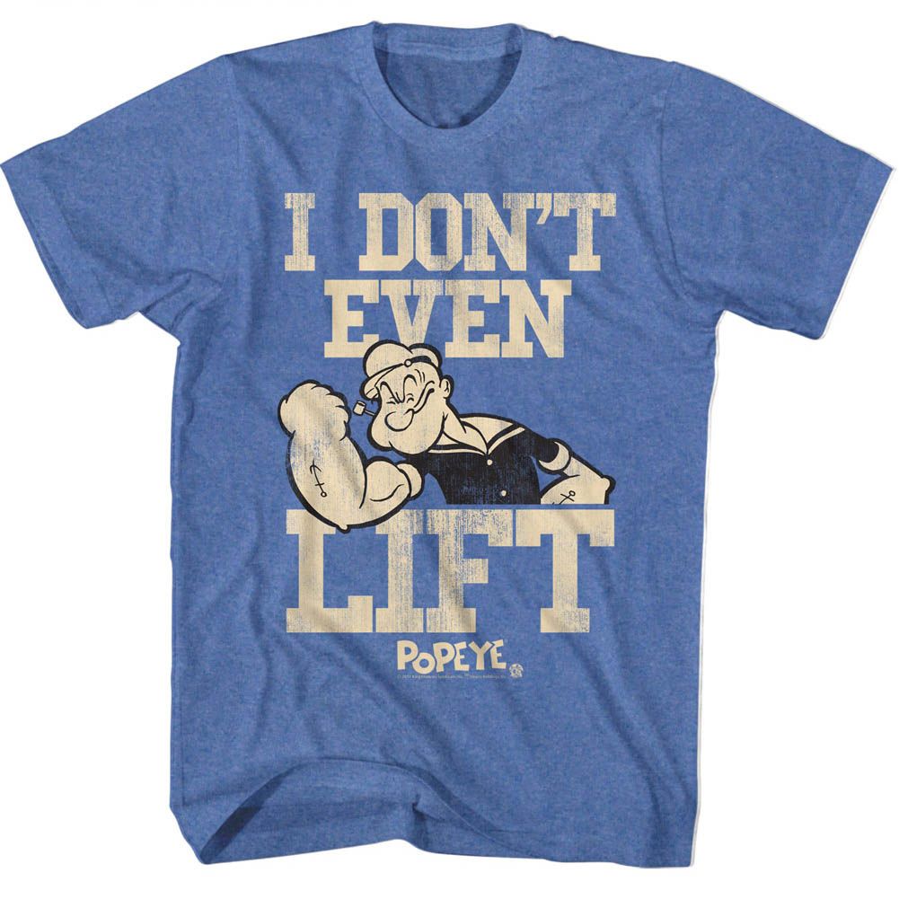 POPEYE-NOLIFTIN-ROYAL HEATHER ADULT S/S TSHIRT