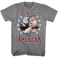 Thumbnail for POPEYE-YAM AMERICAN-GRAPHITE HEATHER ADULT S/S TSHIRT