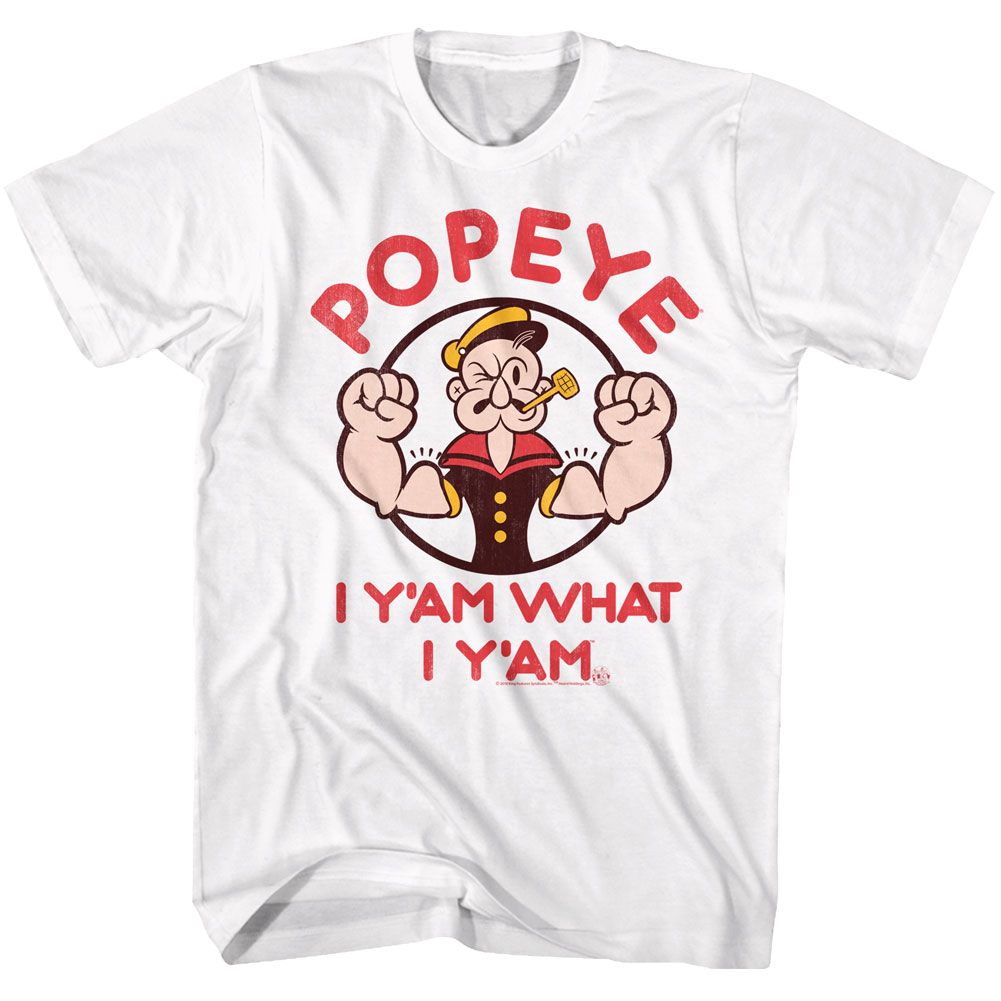 POPEYE-YAM-WHITE ADULT S/S TSHIRT