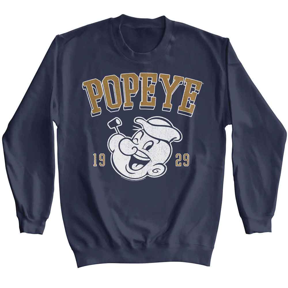 POPEYE-POPEYE ATHLETIC-NAVY ADULT L/S SWEATSHIRT