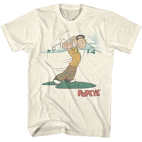 Thumbnail for POPEYE-POPEYE GOLF SIMPLE-NATURAL ADULT S/S TSHIRT