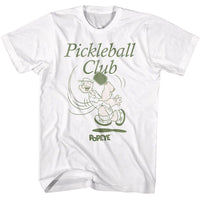 Thumbnail for POPEYE-POPEYE PICKLEBALL CLUB-WHITE ADULT S/S TSHIRT