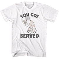 Thumbnail for POPEYE-POPEYE YOU GOT SERVED-WHITE ADULT S/S TSHIRT