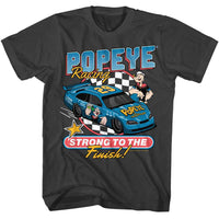 Thumbnail for POPEYE-POPEYE STRONG TO RACE FINISH-SMOKE ADULT S/S TSHIRT