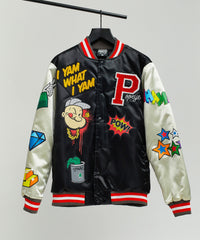 Thumbnail for Popeye Pow Satin Bomber W/ Chenille