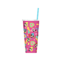 Thumbnail for Powerpuff Girls Cute Pattern  22oz Double Walled Stainless Steel Tumbler w Straw – 12 pc ppk ($12.50 each)