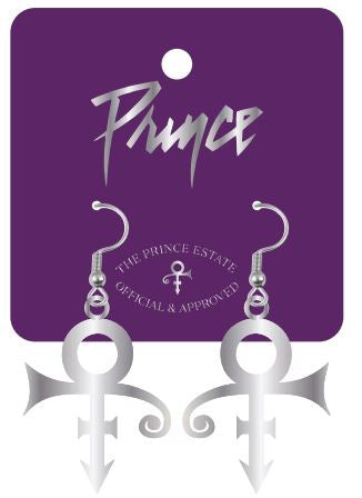 Prince Silver Love Symbol Earrings